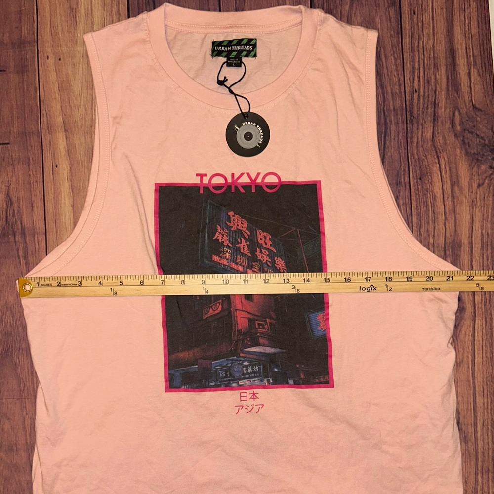 Urban Threads Pink Tokyo Graphic Tank Top - Picture 5 of 8